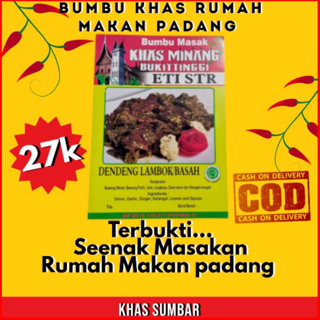 

Bumbu Dendeng Daging Lambok 250gram Khas Minang Bukittinggi Asli Padang Sumatera Barat COD
