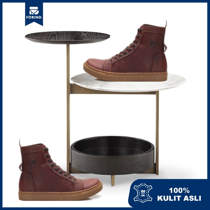 Khafra Brown | Sepatu Vintage Klasik High Hi Pria/Cowok/Men Boots Original Footwear | FORIND Greata