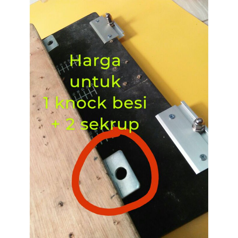 plat knock o portable + sekrup untuk meja sablon plat portable banting rel thailand