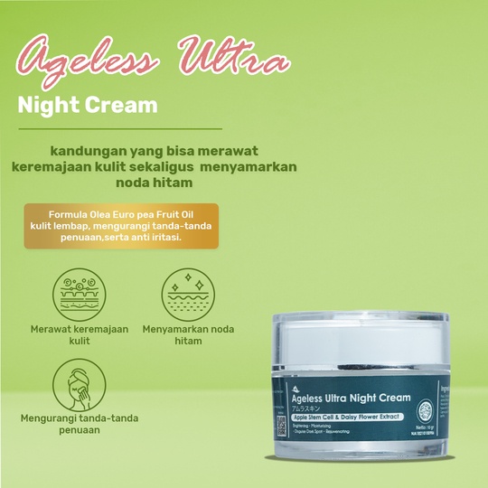 Amura Night Cream - Kencangkan Kulit &amp; Hilangkan Flek Hitam