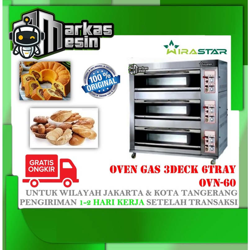 Oven Bakery 3Deck 6Tray OVN-90 WIRASTAR