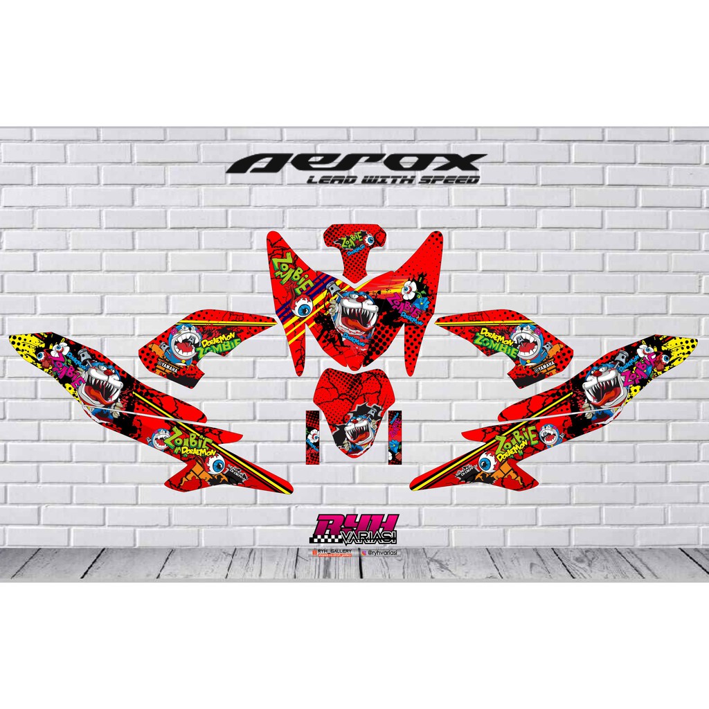 Stiker Decal Aerox shark Hiu CAMEL Premium Quality