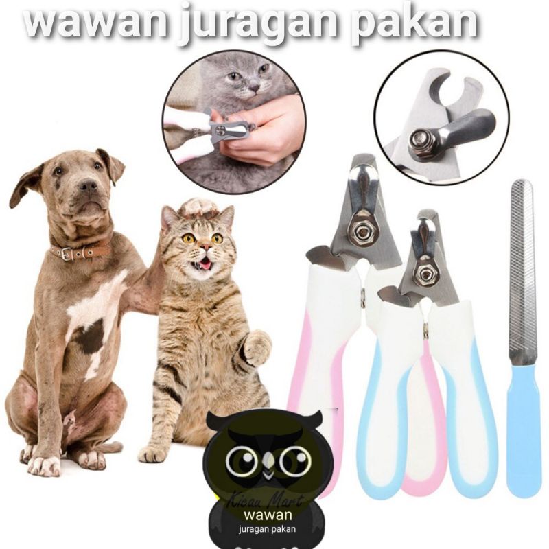 ALAT POTONG KUKU KUCING 1 set gunting dan kikir