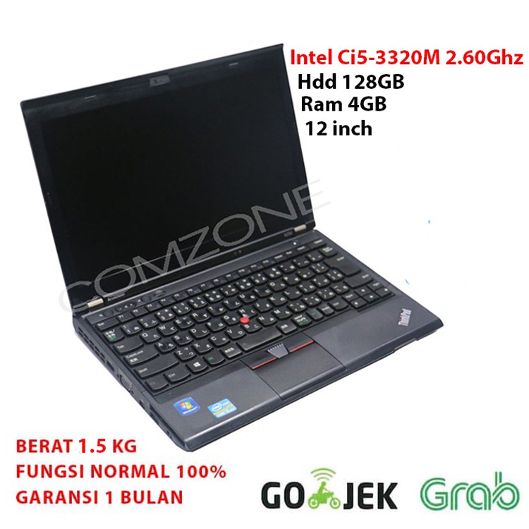 Laptop Second Bekas Lenovo ThinkPad X230 CI5 3320M 2.60GHZ 4GB SSD 128GB NB287