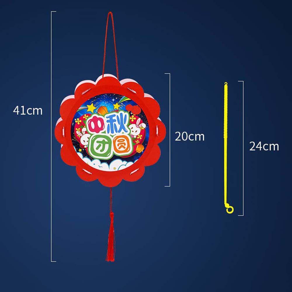 [Elegan] Diy Lentera Cina Festival Musim Semi Lucu Lampu Kertas Lentera Berputar Genggam Bercahaya Anak-Anak Bunga Dan Lentera Festival Lentera Alat Lampu Bunga Lampu