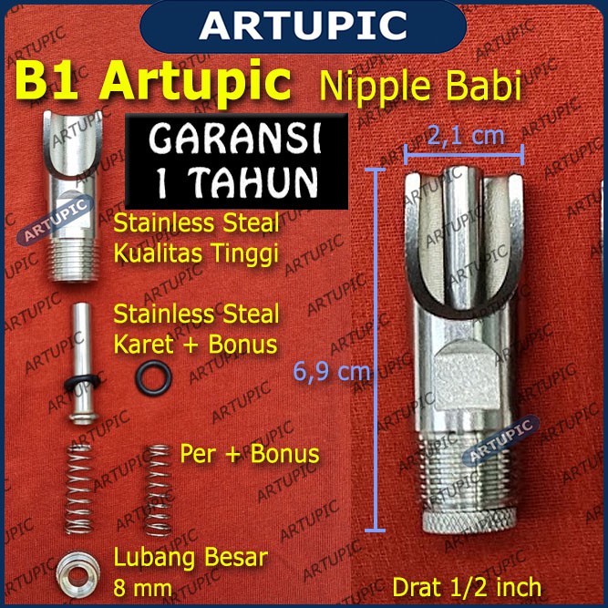 Nipple Babi B1 ARTUPIC Nipel nepel nippel Alat Minum Babi Kambing Domba B1