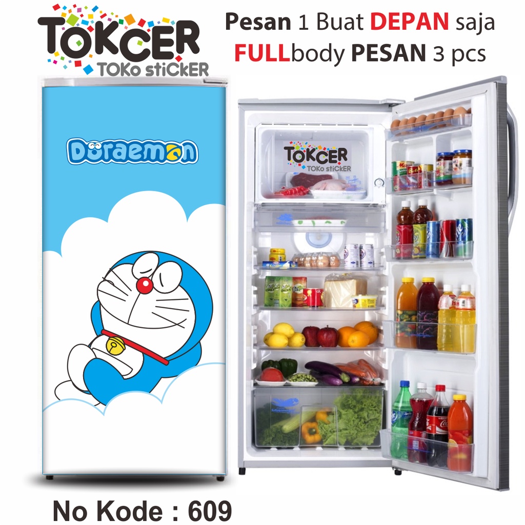 Stiker Kulkas 1 Pintu dan 2 Pintu DORAEMON