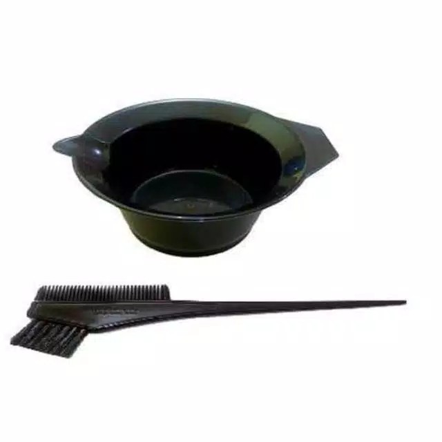 Mangkok Cat Rambut Set Sisir Kuas Semir + Sarung Tangan