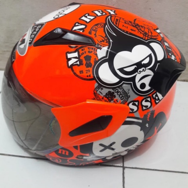 Helm GM Evolution Motif Hello Kitty Putih Pink White Size M Asli Original 100%