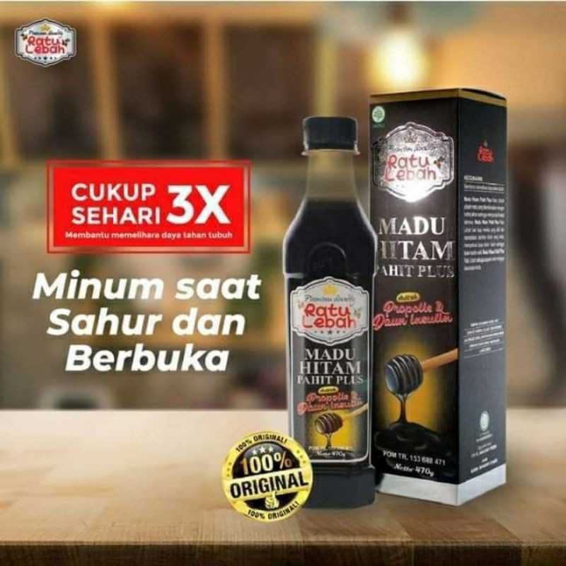 

Madu Hitam Pahit Ratu Lebah Plus Ekstrak Daun Insulin