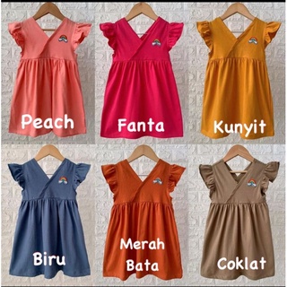 PROMO 12.12 Dress Anak Bayi SMILEE V Pelangi Mix Warna Size 1-5tahun / Dress anak perempuan lucu / dress anak