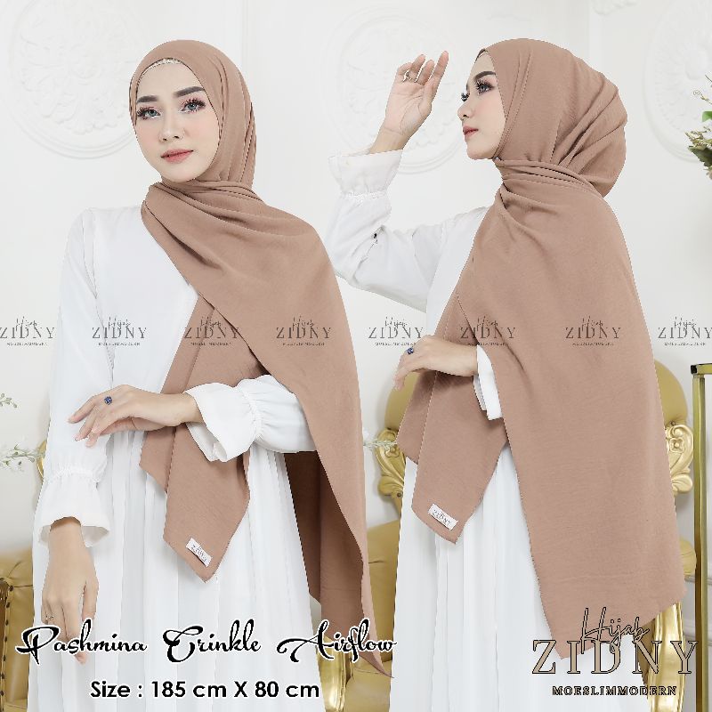 pashmina cringkle airflow premium ukuran lebih panjang