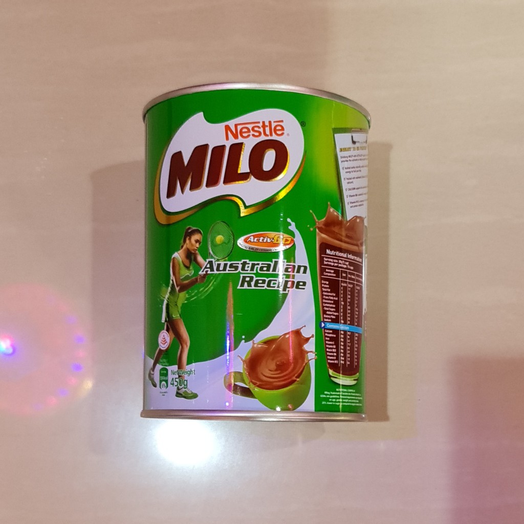 Milo Instant Kaleng Australian Recipe Rich &amp; Creamy Singapore 450 Gram