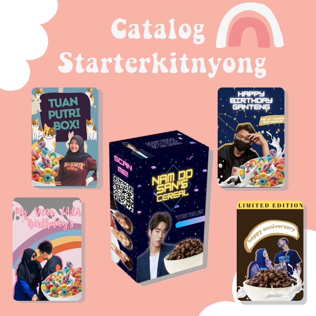 CUSTOM CEREAL BOX CUSTOM | KOTAK KADO SEREAL BOX CUSTOM |  STARTERKITNYONG [CETAK]