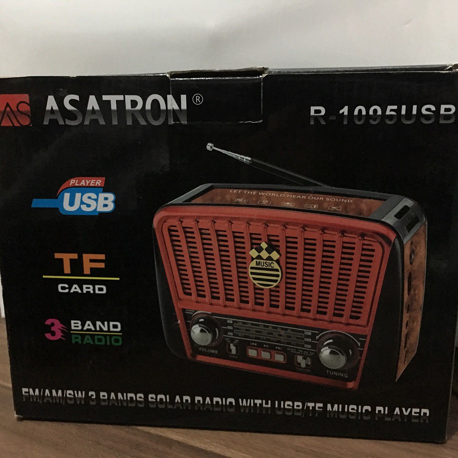 Music Player Asatron R-1095USB Besar FM AM SW 3 Bands USB TF MP3