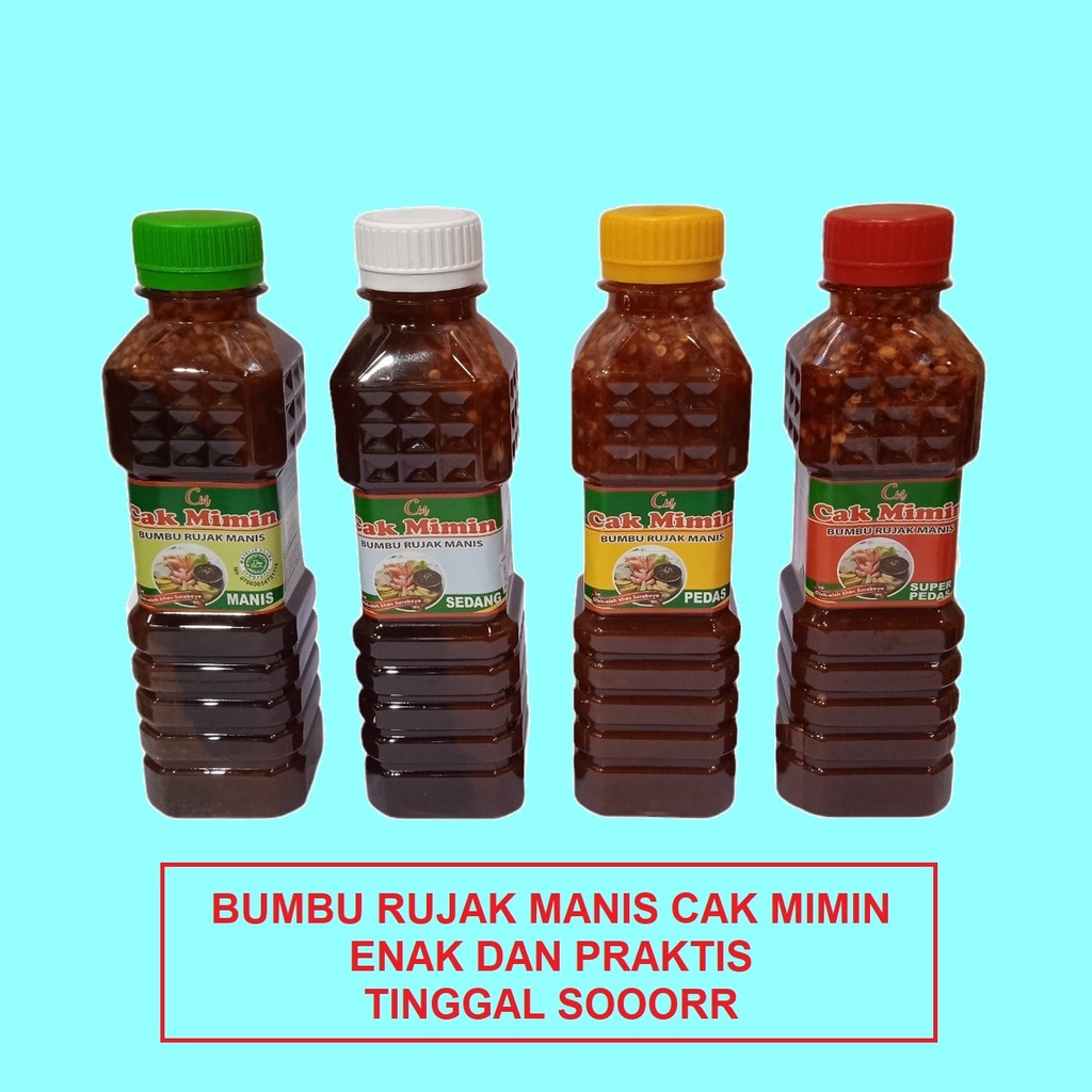 

BUMBU RUJAK MANIS CAK MIMIN/SAMBAL RUJAK/SAMBEL PEDAS