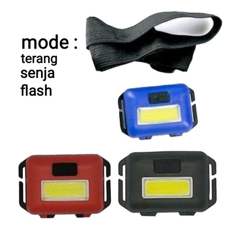 Senter kepala anti air headlamp waterproof