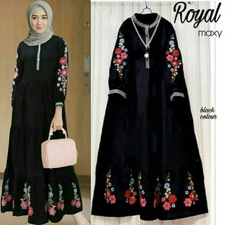  gamis  wanita Baju  Gamis  Bordir Hitam  Renda Import Cantik 