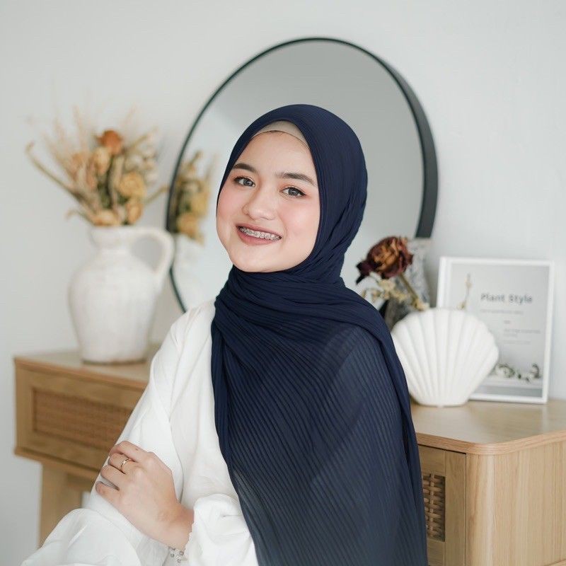 Kerudung Pashmina Plisket | Shopee Indonesia