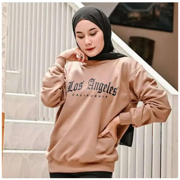 Kaos Lengan Panjang LOSE ANGELES  / Kaos Sweatshirt / Atasan Wanita / Atasan Wanita Lengan Panjang