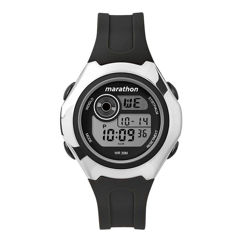 Jam Tangan Original Timex Marathon TW5M32600 Ladies Digital Dial Black Rubber Strap