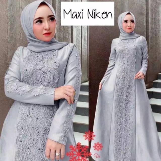 Niken maxy dress baju gamis pakaian wanita fashion muslim