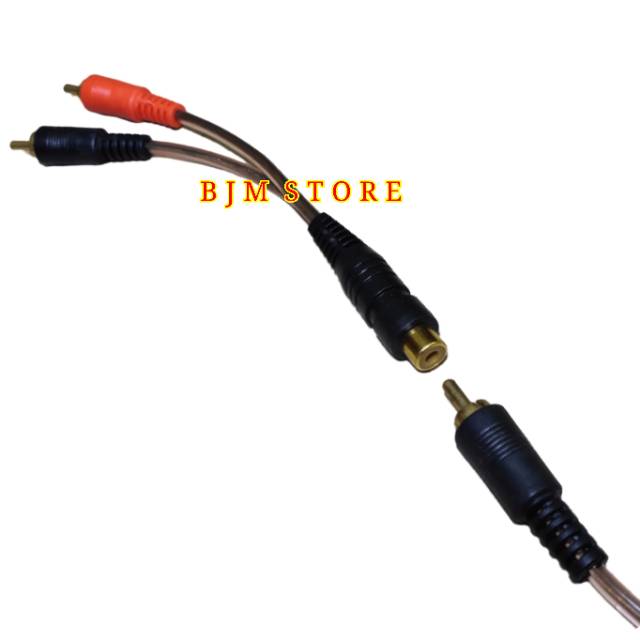 KABEL RCA JUMPER Y - 2 RCA MALE TO 1 RCA FEMALE JACK AUDIO JUMPER NEW TIDE