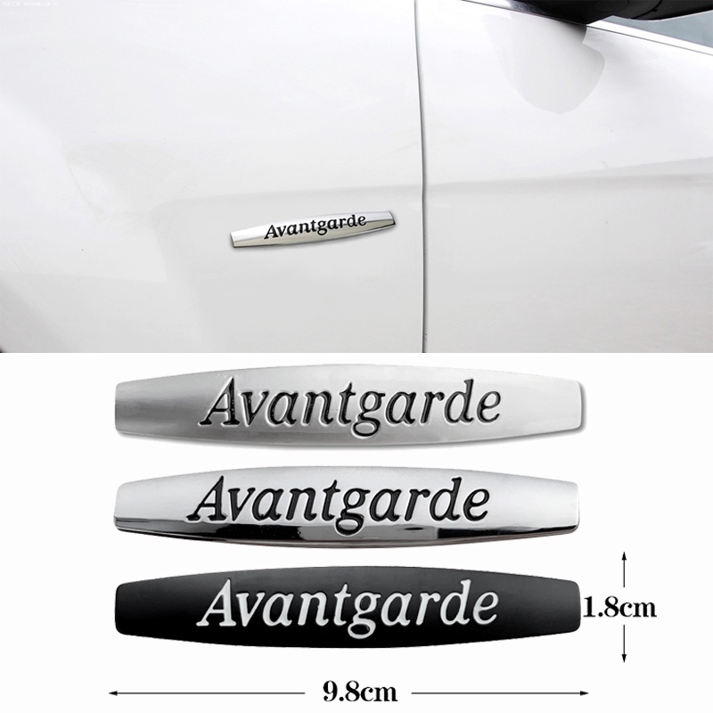 1 Pcs Logam Avantgarde Mobil Fender Sisi Emblem Lencana Stiker Bumper Belakang Bagasi Stiker Mobil untuk Mercedes-Benz Mobil Styling