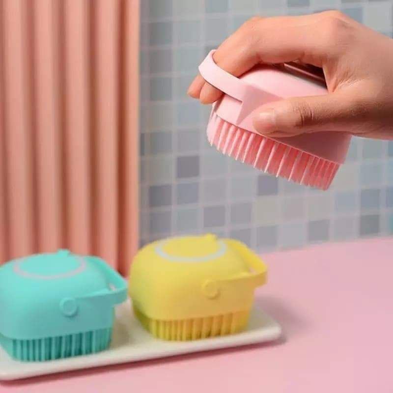 SIKAT MANDI SILICONE DISPENSER BODY BRUSH SPONS MANDI SIKAT BADAN SILICON SHOWER BRUSH SIKAT MANDI