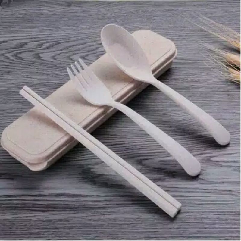 PR53 Sendok garpu sumpit set plastik