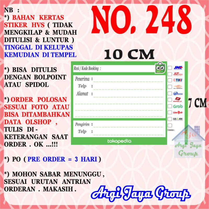 

Stiker HVS - Stiker Pengiriman - Sticker Alamat Olshop Murah Nomer 248-10x7cm