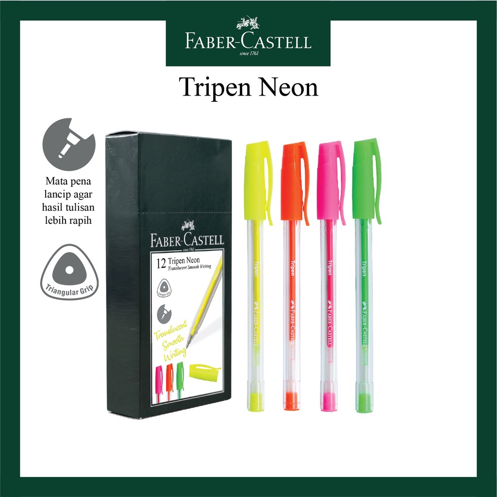 

Pulpen Tripen Faber Castell Neon