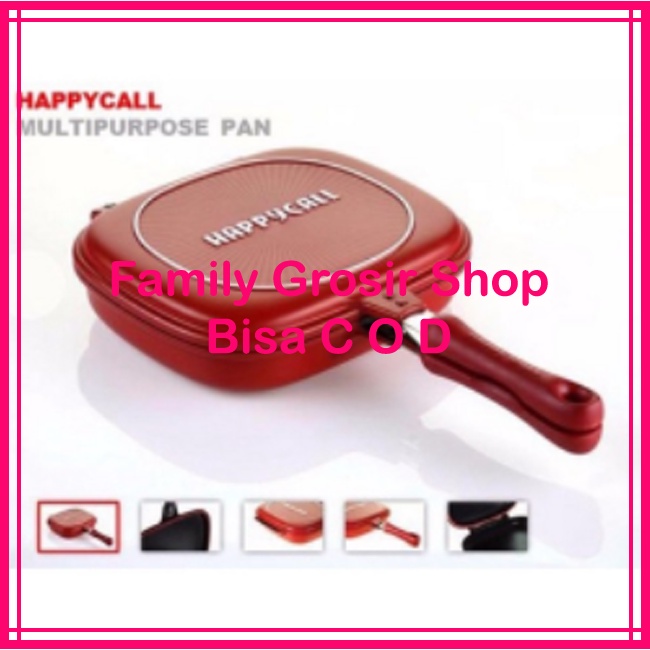 HC Happy Call Double Pan 32cm GrillPan Panci Anti Lengket