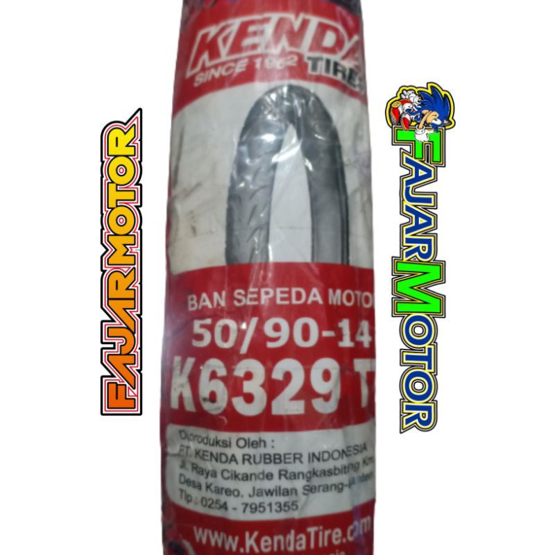 KENDA BAN LUAR 50/90 RING 14 (200-14) TUBETYPE K6329 BABY LOOK