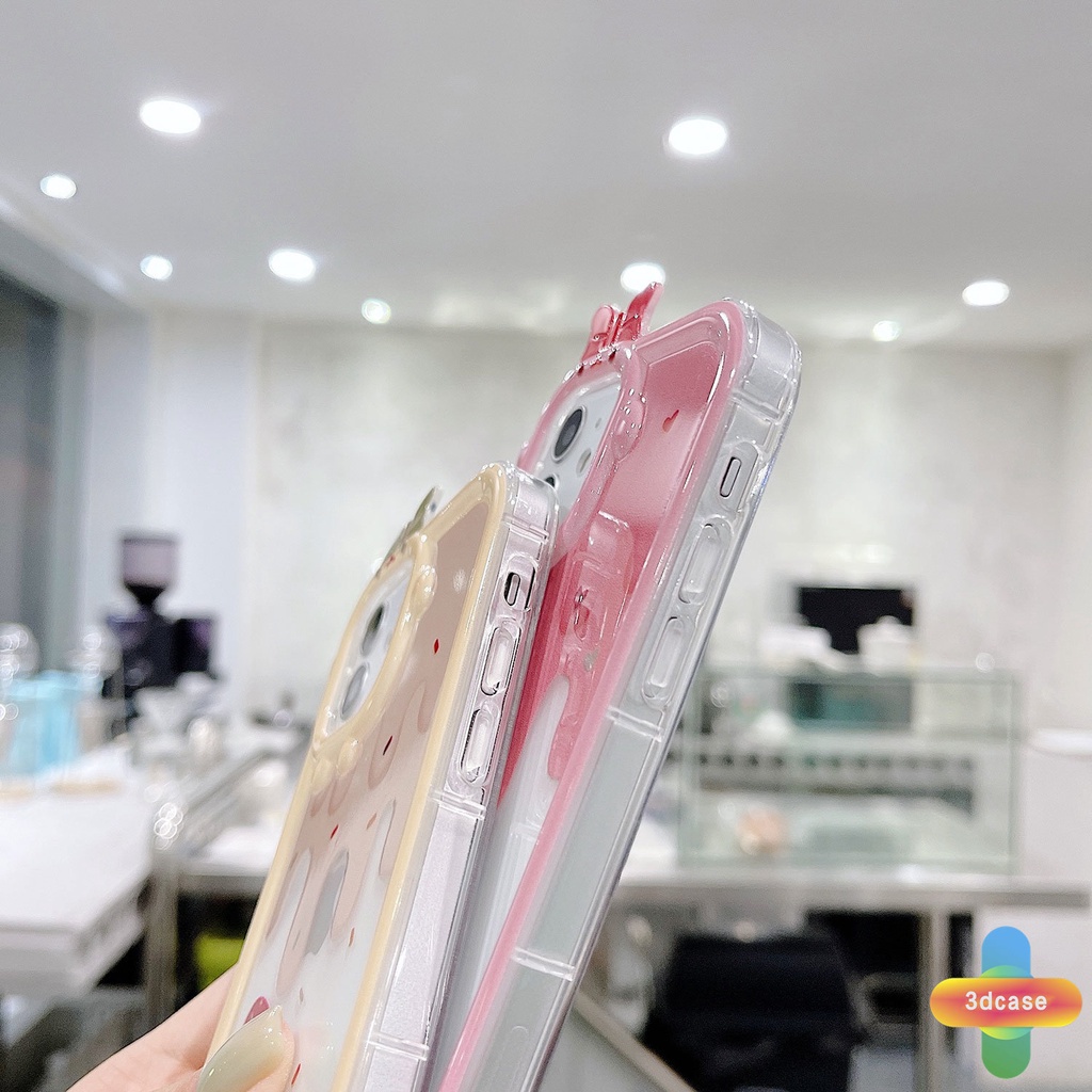 Soft TPU Case Compatible For IPhone Case 12 11 13 PRO MAX 6 7 6S 8 14 Plus X XR XS MAX 11 12 13 mini Se 2020 6SPlus 7Plus 6Plus 8Plus XSMAX Shockproof Motif Es Krim Transparent Case