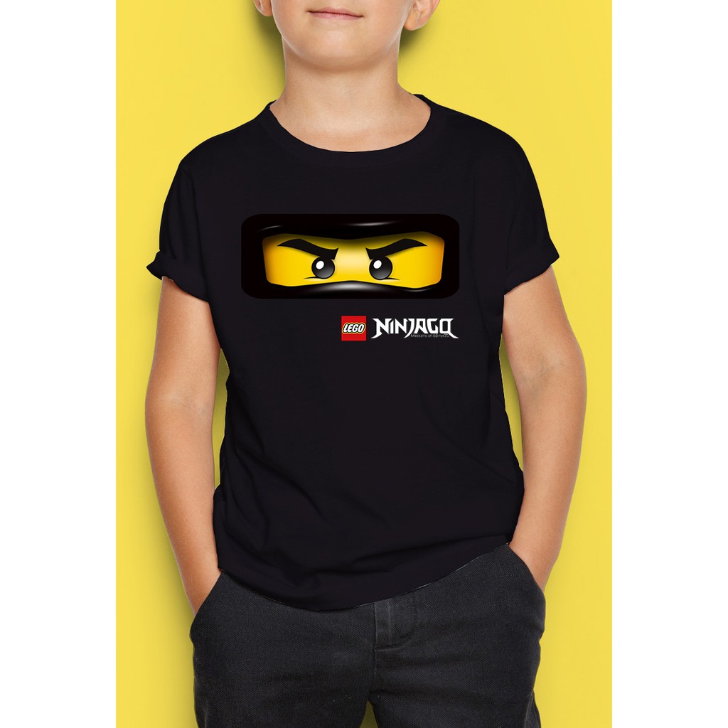 Kaos NinjaGo Face Jay, Cole, Zane, dll (size anak 1 - 10 tahun)