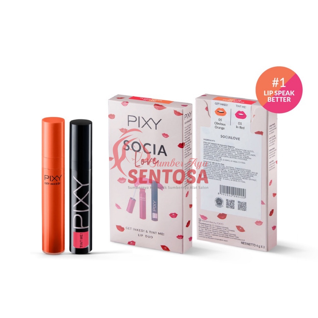 PIXY SOCIA LOVE GET INKED! &amp; TINTED ME! LIP DUO