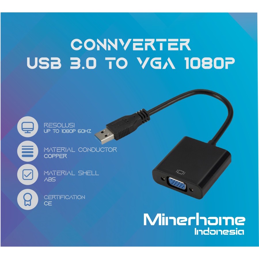 Connverter USB 3.0 to VGA 1080P High Quality