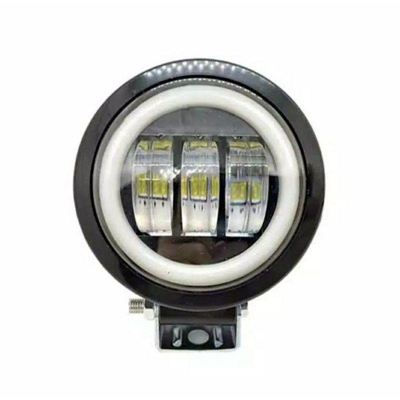 Lampu Tembak Sorot LED CWL 3Mata RING BIRU BULAT , Lensa 6D 30Watt Cahaya