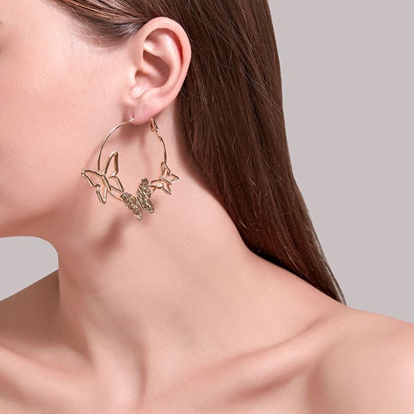 anting kupu kupu three butterfly earrings (3f4) jan279