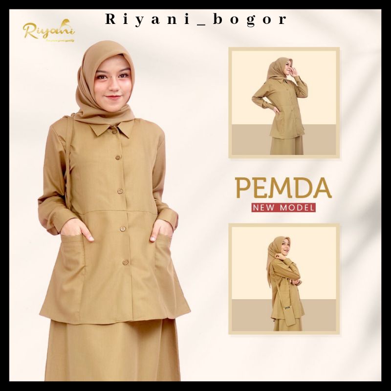 GAMIS PEMDA NEW MODEL by RIYANI GAMIS PEMDA GAMIS PNS/PDH/DINAS