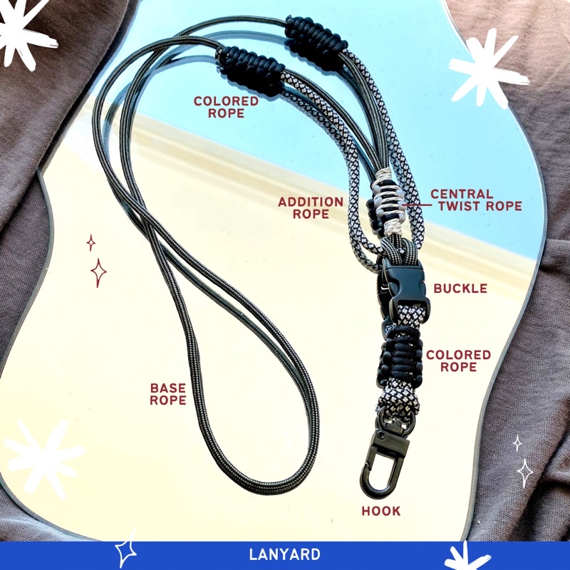 

Lanyard Series | strap paracord unisex gantungan ID CARD PODS GESPER TALI CUSTOM