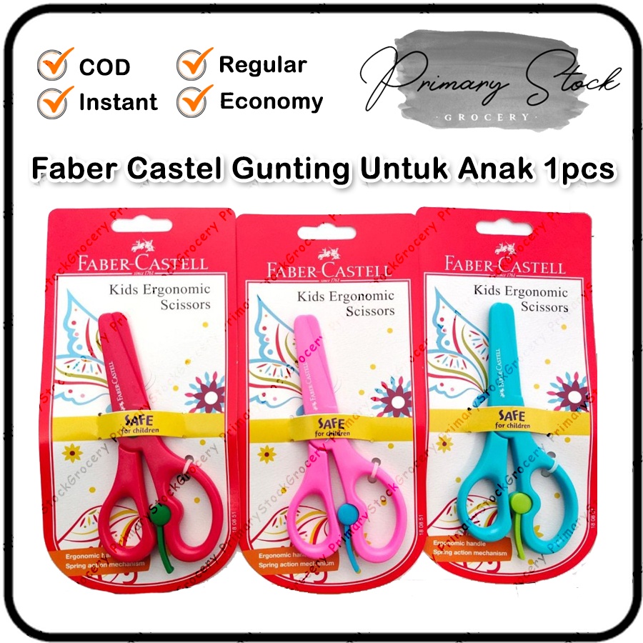 

Gunting Kertas Anak Lucu Aman Faber Castell Plastik Kids Ergonomic Scissors