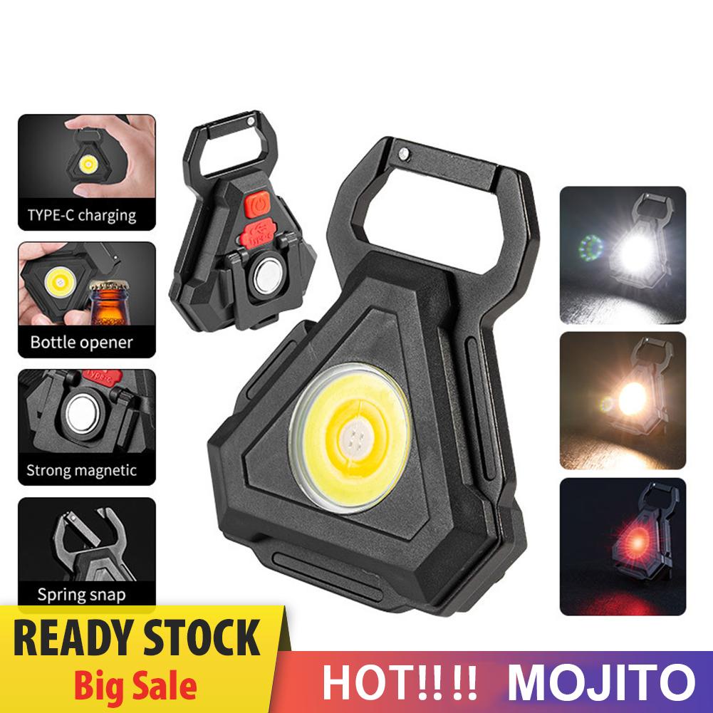 Lampu Senter LED COB Mini Portable Dengan Gantungan Kunci