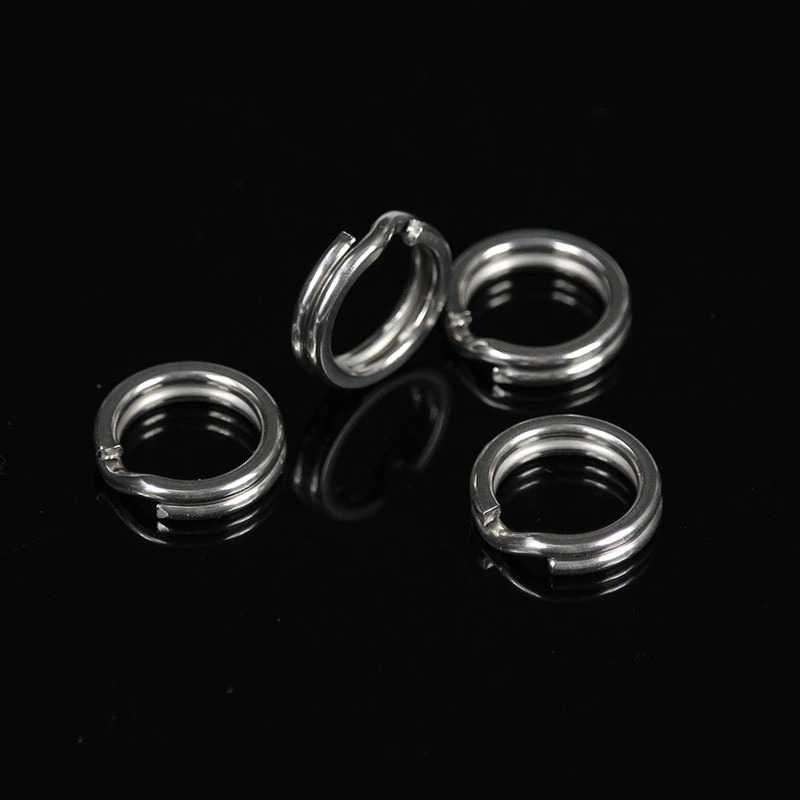 LUSHAZER Cincin Konektor Umpan Pancing Split Ring 200PCS - LSH01