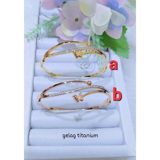 Gelang Titanium Wanita Anti Karat Ori Dewasa