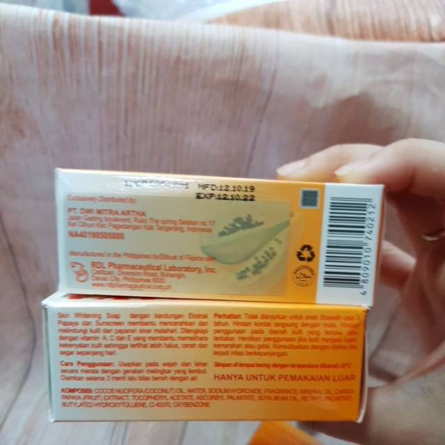 Sabun PAPAYA New RDL 135gr ORIGINAL BPOM - Pepaya Whitening Soap Ori 135 gram/Papaya Sabun CL