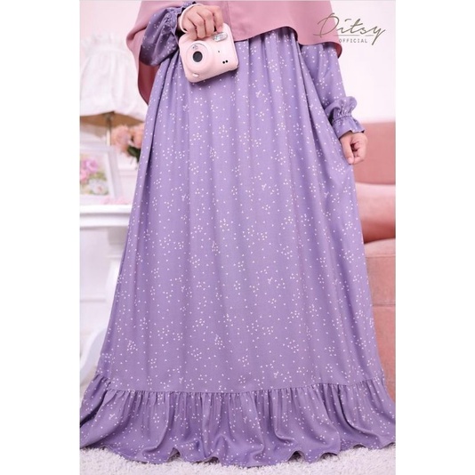 Ditsy Liefde Mauve Nightgown Maret Series XL | homedress Gamis Cantik