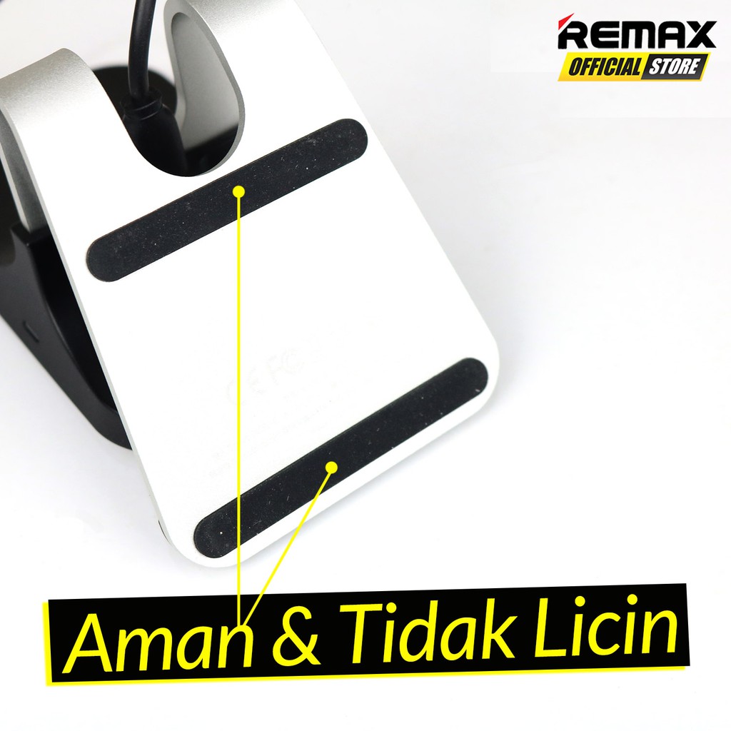 Remax RP-W12 Phone Stand with Wireless Charger Garansi Resmi / Phone Holder / Dudukan HP