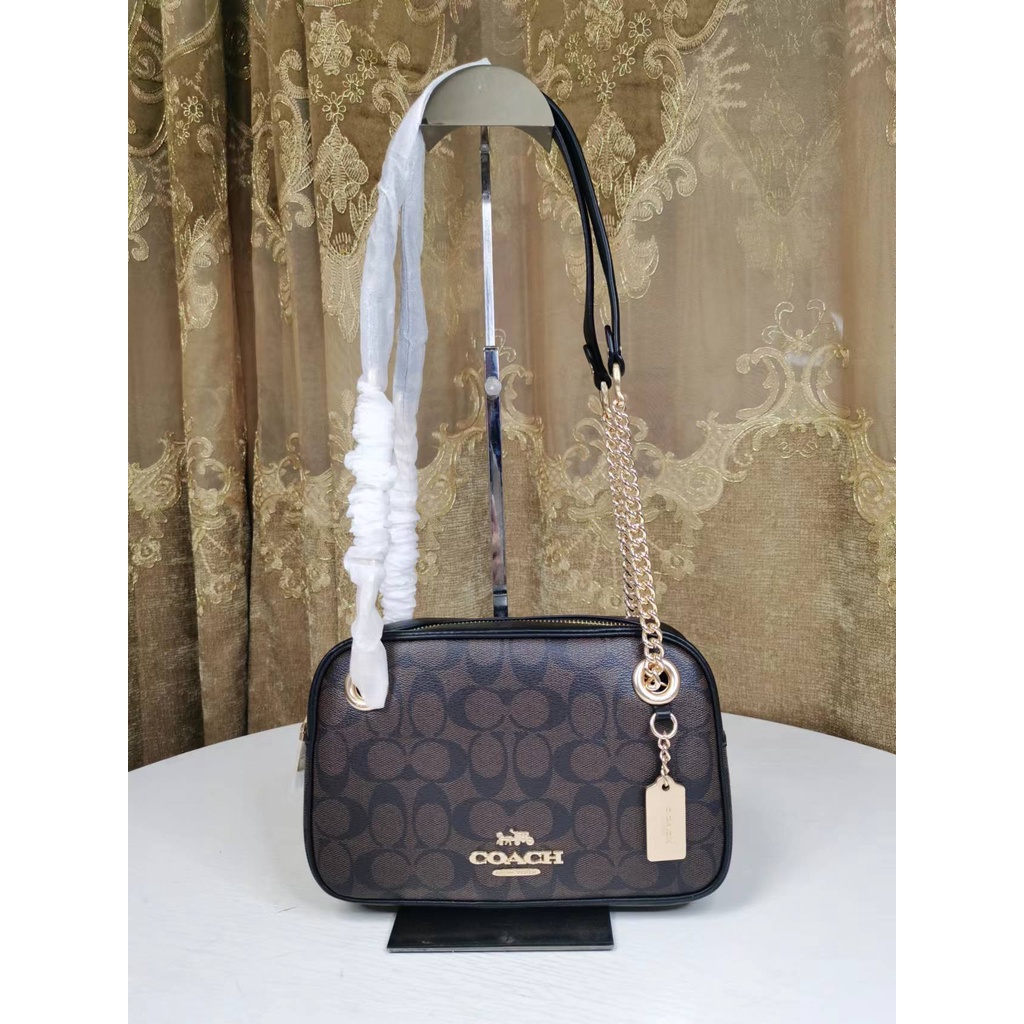 [Instant/Same Day]Coach original 8149 small fragrant shoulder bag messenger bag chain bag camera bag  xjb